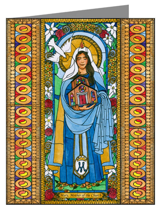 Mary, Mother of the Church - Note Card Custom Text