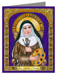 Custom Text Note Card - St. Catherine of Bologna by B. Nippert