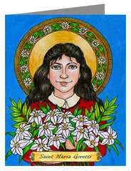 Custom Text Note Card - St. Maria Goretti by B. Nippert