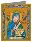 Custom Text Note Card - Our Lady of Perpetual Help by B. Nippert