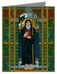 Custom Text Note Card - St. Benedict of Nursia by B. Nippert