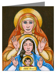 Custom Text Note Card - St. Anne by B. Nippert