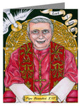 Custom Text Note Card - Pope Benedict XVI by B. Nippert