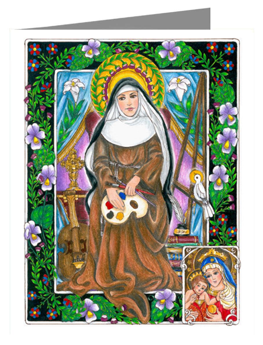 St. Catherine of Bologna - Note Card Custom Text by Brenda Nippert - Trinity Stores