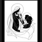 Wall Frame Black, Matted - Ann Adams' Madonna by D. Paulos