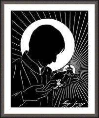 Wall Frame Espresso - St. Aloysius by D. Paulos