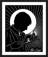 Wall Frame Black - St. Aloysius by D. Paulos