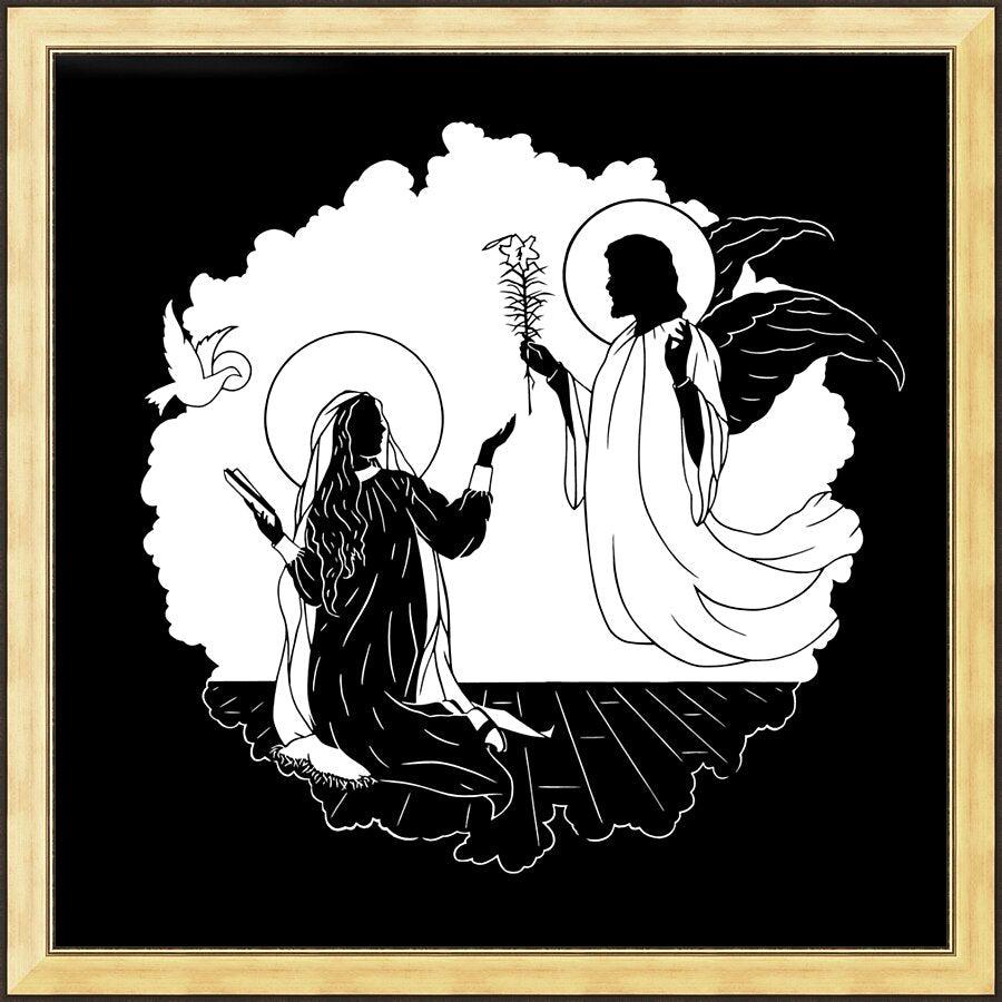 Wall Frame Gold - Annunciation by D. Paulos