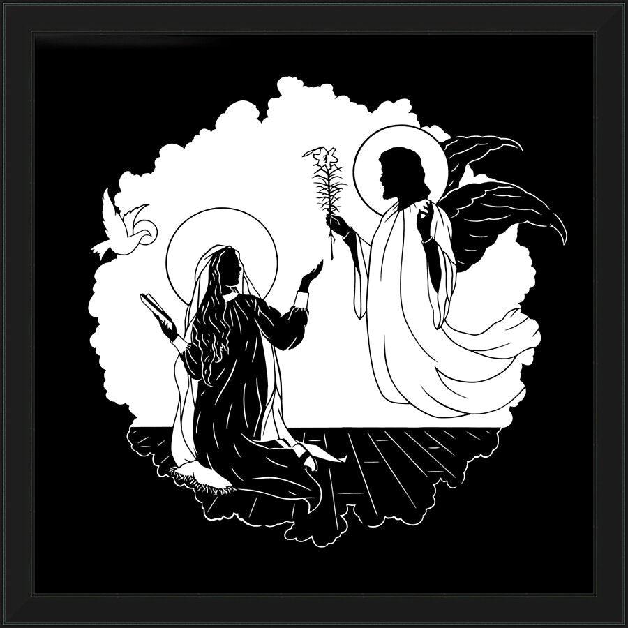Wall Frame Black - Annunciation by D. Paulos