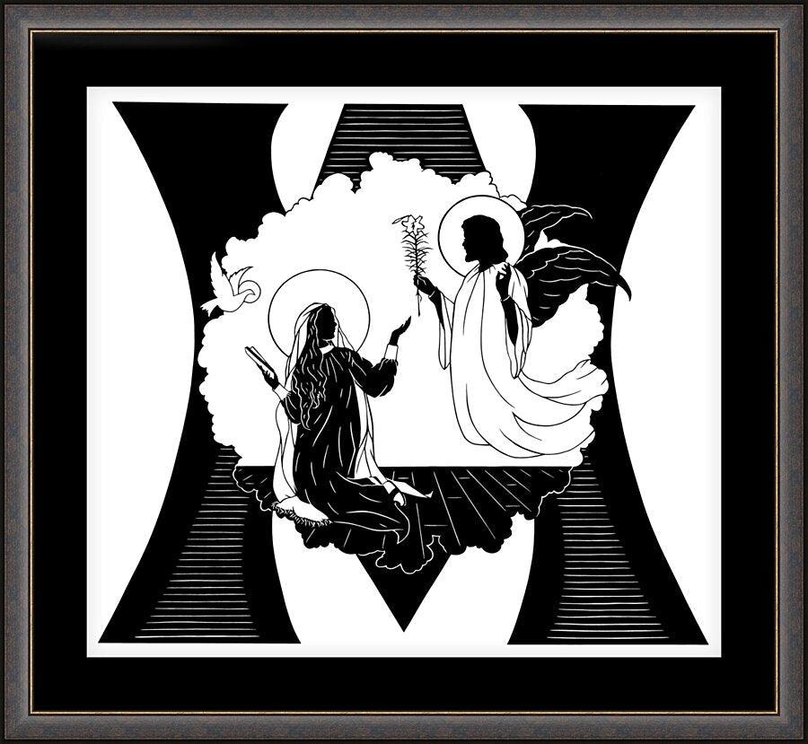 Wall Frame Espresso, Matted - Annunciation by Dan Paulos - Trinity Stores