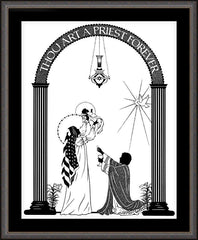 Wall Frame Espresso - Thou Art A Priest Forever by D. Paulos