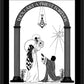Wall Frame Black, Matted - Thou Art A Priest Forever by D. Paulos