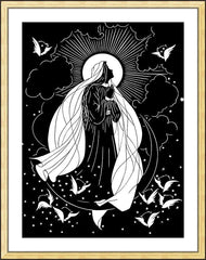Wall Frame Gold - Assumption into Heaven by D. Paulos