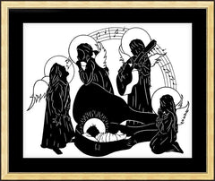 Wall Frame Gold - Babysitters by D. Paulos