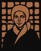 Metal Print - St. Bernadette of Lourdes - Brown Glass by Dan Paulos - Trinity Stores