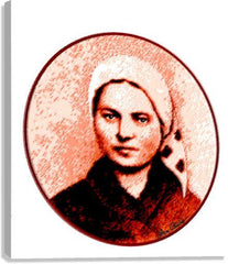 Canvas Print - St. Bernadette of Lourdes - Circle by D. Paulos