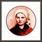 Wall Frame Espresso, Matted - St. Bernadette of Lourdes - Circle by Dan Paulos - Trinity Stores