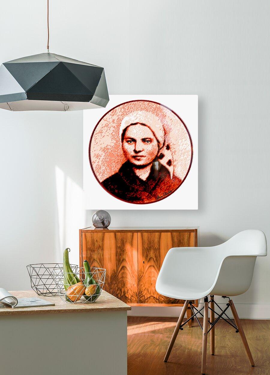 Metal Print - St. Bernadette of Lourdes - Circle by Dan Paulos - Trinity Stores