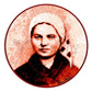 Wall Frame Black, Matted - St. Bernadette of Lourdes - Circle by Dan Paulos - Trinity Stores