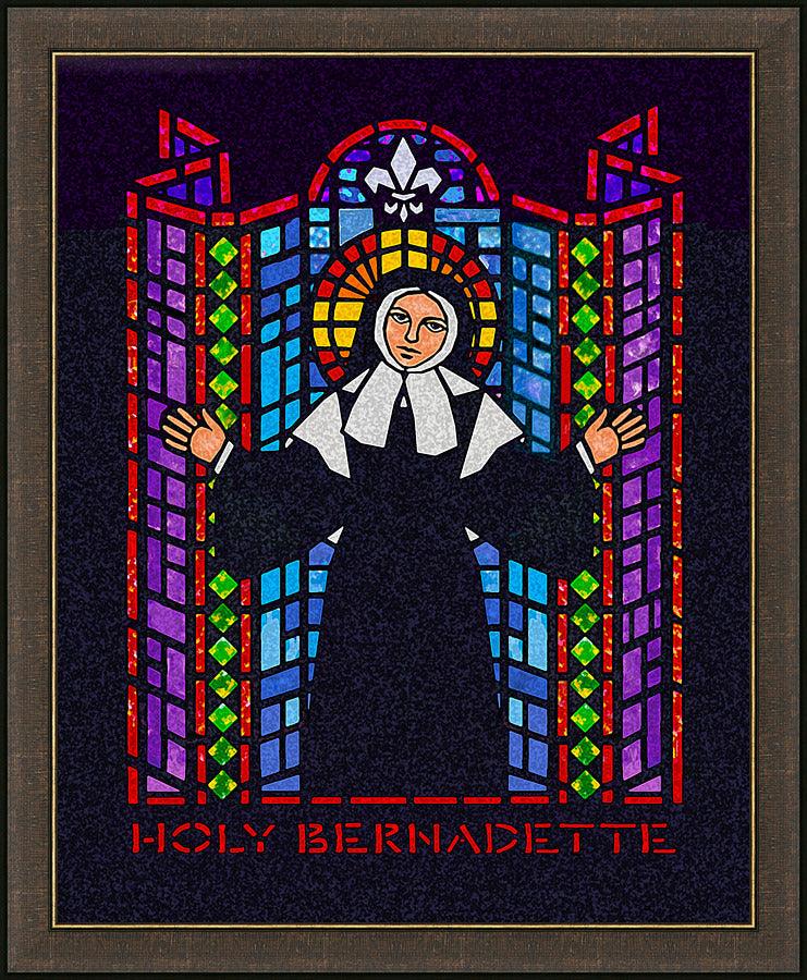 Wall Frame Espresso - St. Bernadette of Lourdes - Window by Dan Paulos - Trinity Stores