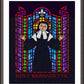 Wall Frame Espresso, Matted - St. Bernadette of Lourdes - Window by Dan Paulos - Trinity Stores