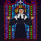 Wall Frame Espresso, Matted - St. Bernadette of Lourdes - Window by Dan Paulos - Trinity Stores