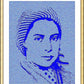 Wall Frame Gold, Matted - St. Bernadette of Lourdes - In Blue by Dan Paulos - Trinity Stores
