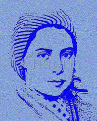 Metal Print - St. Bernadette of Lourdes - In Blue by D. Paulos