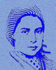 Metal Print - St. Bernadette of Lourdes - In Blue by Dan Paulos - Trinity Stores