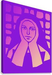 Canvas Print - St. Bernadette of Lourdes - Purple Glass by D. Paulos
