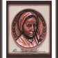 Wall Frame Espresso, Matted - St. Bernadette of Lourdes - Portrait with Signature by Dan Paulos - Trinity Stores