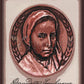 Wall Frame Espresso, Matted - St. Bernadette of Lourdes - Portrait with Signature by Dan Paulos - Trinity Stores