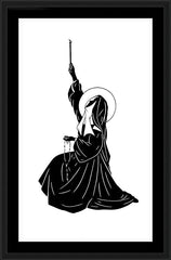 Wall Frame Black - St. Bernadette's Ave by Dan Paulos