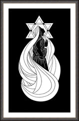 Wall Frame Espresso - Bright Star of David by Dan Paulos