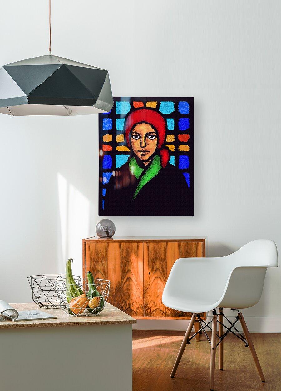 Metal Print - St. Bernadette of Lourdes - Stained Glass by D. Paulos
