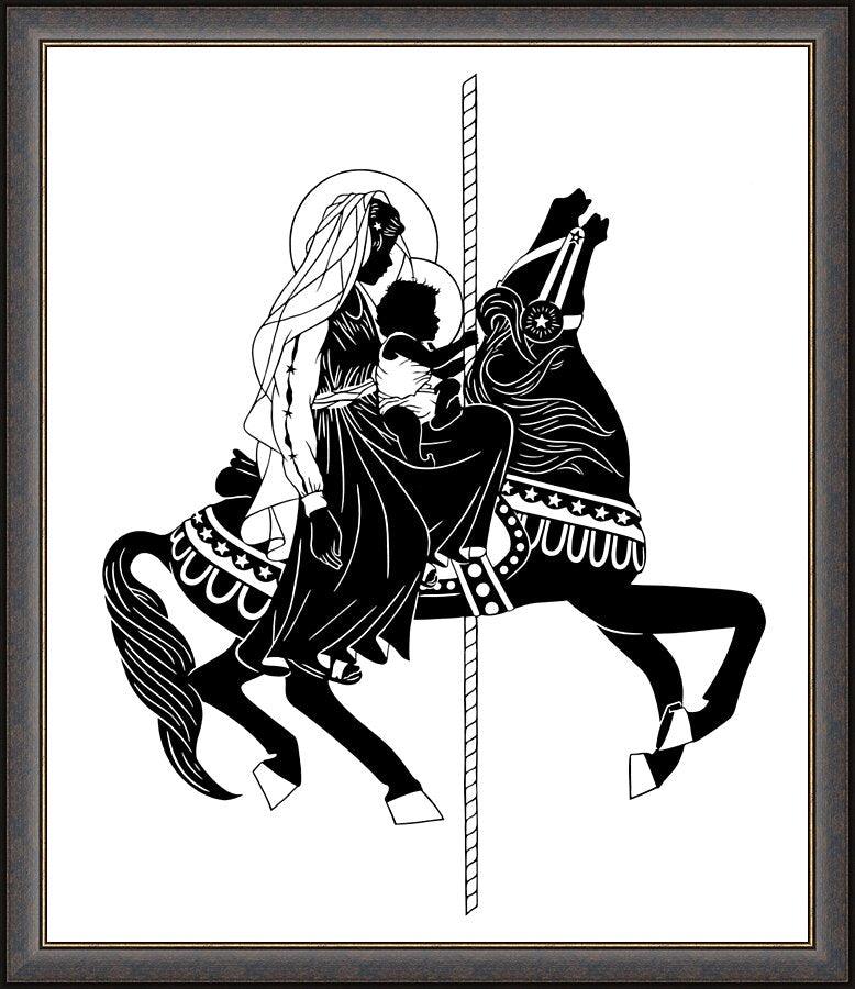 Wall Frame Espresso - Carousel Madonna by D. Paulos