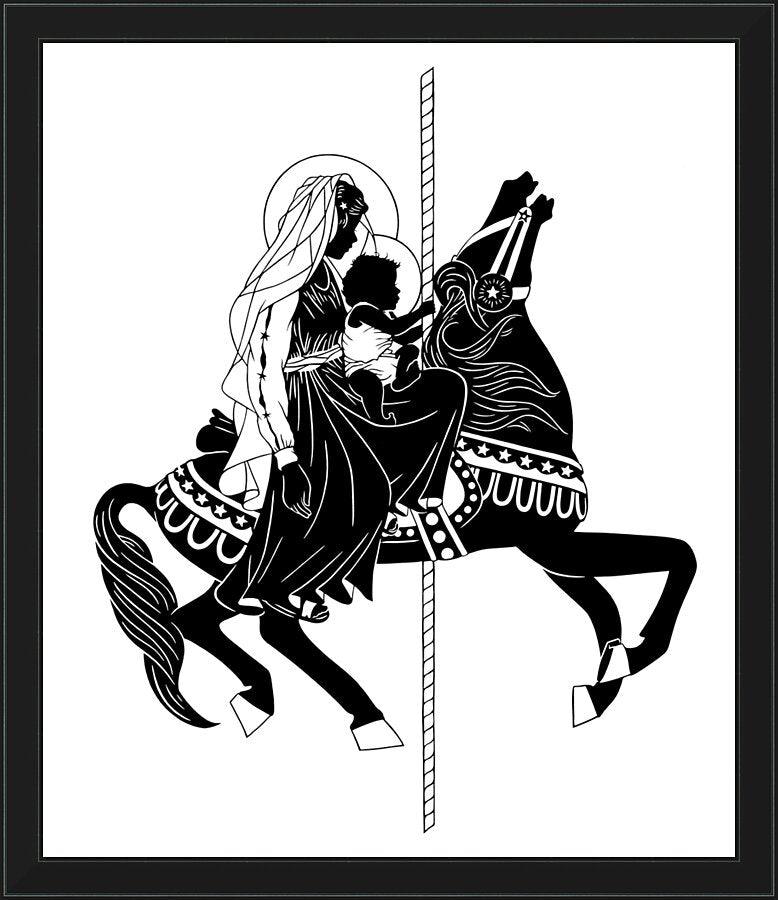 Wall Frame Black - Carousel Madonna by D. Paulos