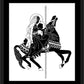 Wall Frame Black, Matted - Carousel Madonna by D. Paulos