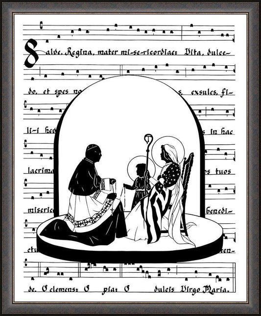 Wall Frame Espresso - Cardinal Cooke Madonna by D. Paulos