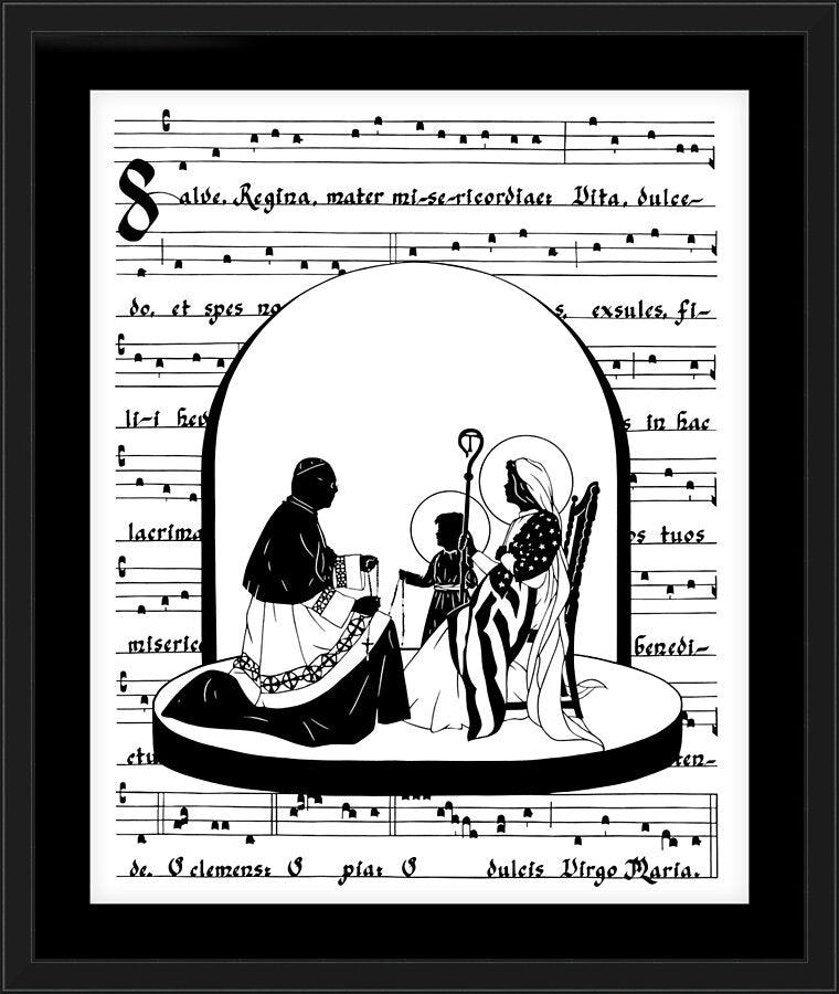 Wall Frame Black, Matted - Cardinal Cooke Madonna by Dan Paulos - Trinity Stores
