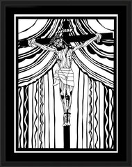 Wall Frame Black - Cristo de Chimayó by D. Paulos