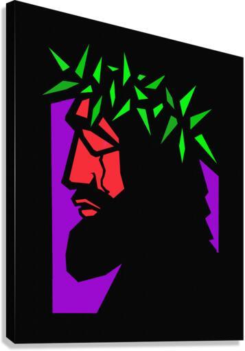 Canvas Print - Christ Hailed as King - Stained Glass by D. Paulos