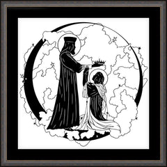 Wall Frame Espresso - Coronation of Mary by D. Paulos