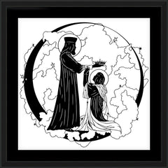 Wall Frame Black - Coronation of Mary by D. Paulos