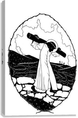 Canvas Print - Carrying of the Cross - background view by D. Paulos