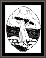 Wall Frame Espresso - Carrying of the Cross - background view by D. Paulos