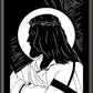 Wall Frame Espresso, Matted - Carrying of the Cross - foreground view by D. Paulos