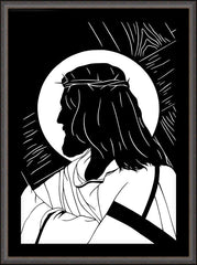 Wall Frame Espresso - Carrying of the Cross - foreground view by D. Paulos