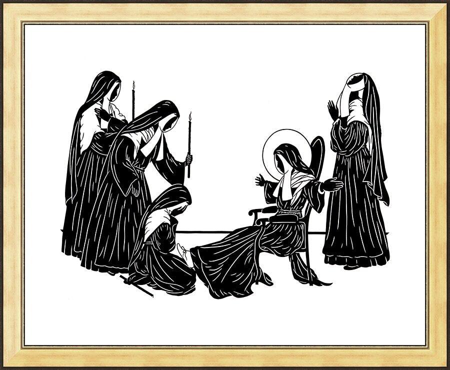 Wall Frame Gold - St. Bernadette, Death of by Dan Paulos - Trinity Stores