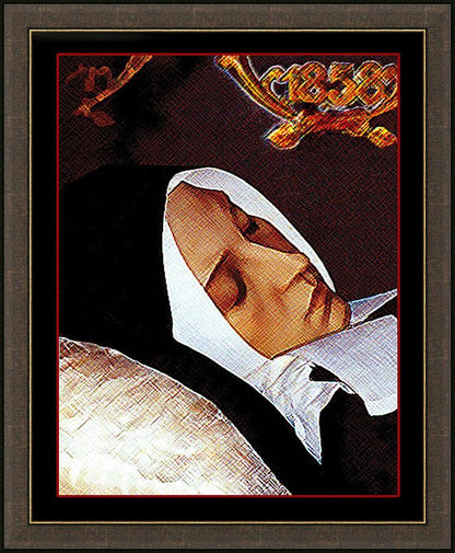 Wall Frame Espresso - St. Bernadette, Death of by D. Paulos